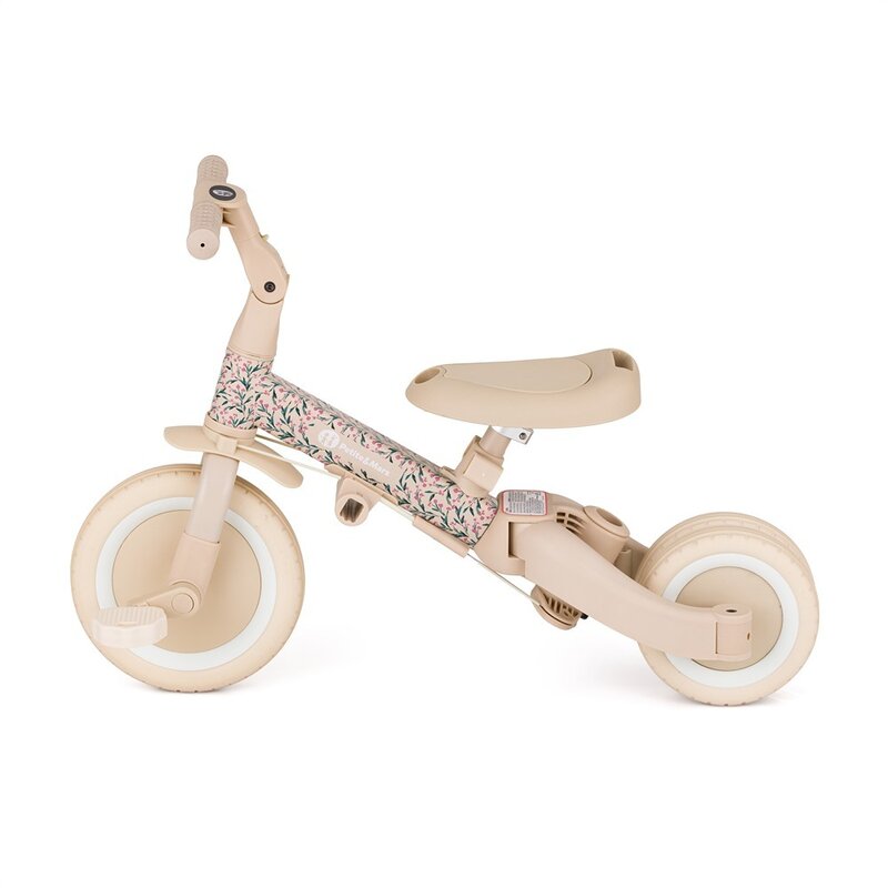 Tricicleta, Petite&Mars, Turbo, Editie limitata, 5 in 1, Multifunctionala, Vehicul de impins, Bicicleta cu/fara pedale, Cu maner de ghidaj, Detasabil, Roti din cauciuc, Pana la 25 kg, 1.5-5 ani, Pink Meadow