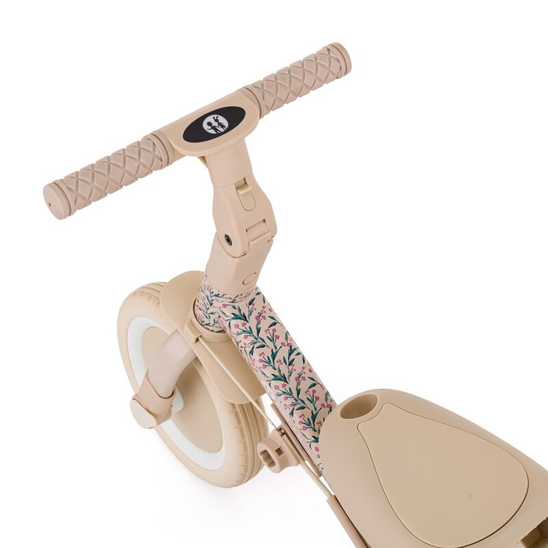 Tricicleta, Petite&Mars, Turbo, Editie limitata, 5 in 1, Multifunctionala, Vehicul de impins, Bicicleta cu/fara pedale, Cu maner de ghidaj, Detasabil, Roti din cauciuc, Pana la 25 kg, 1.5-5 ani, Pink Meadow