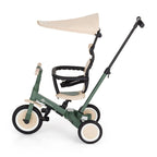 Tricicleta, Petite&Mars, Turbo Plus, 5 in 1, Multifunctionala, Vehicul de impins, Bicicleta cu/fara pedale, Cu maner de ghidaj, Detasabil, Roti din cauciuc, Capotina pentru soare, Pana la 25 kg, 1.5-5 ani, Verde