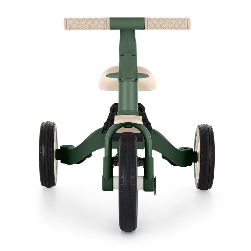 Tricicleta, Petite&Mars, Turbo Plus, 5 in 1, Multifunctionala, Vehicul de impins, Bicicleta cu/fara pedale, Cu maner de ghidaj, Detasabil, Roti din cauciuc, Capotina pentru soare, Pana la 25 kg, 1.5-5 ani, Verde