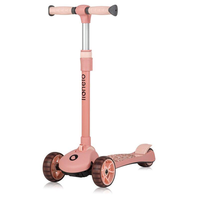 Trotineta, Lionelo, Franky, Multifunctionala, Pliabila, Pana la 50 kg, Bicicleta cu 3 roti si trotineta de echilibru, Ghidon reglabil, Sezut detasabil, Roti cu LED, Conform cu EN71, EN62115, 12 luni+, Roz
