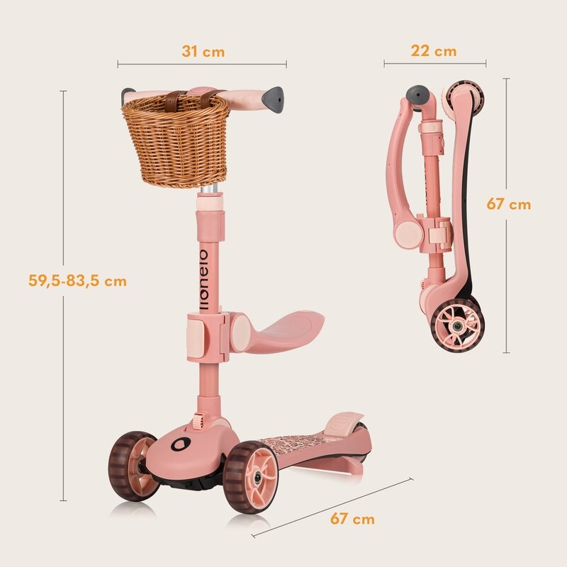 Trotineta Lionelo Franky Pink Rose – imagine produs 37