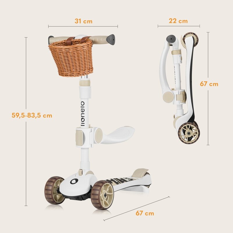 Trotineta Lionelo Franky Beige Latte – imagine produs 37