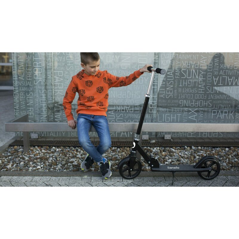 Trotineta, Lionelo, Luca, Pentru copii sau adulti, Ultrapliabila, Pana la 100 Kg, Conform cu standardul european de securitate EN14619, Roz