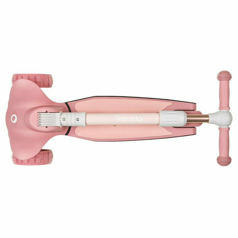 Trotineta, Lionelo, Timy, Copii, Ultrapliabila, Pana la 50 Kg, Cu design ergonomic, Cu lumini LED, 26 5 x 60 x 64-76 cm, 3 ani+, Roz