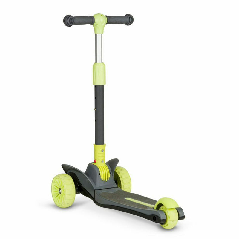 Trotineta, Lionelo, Timy, Copii, Ultrapliabila, Pana la 50 Kg, Cu design ergonomic, Cu lumini LED, 26 5 x 60 x 64-76 cm, 3 ani+, Verde