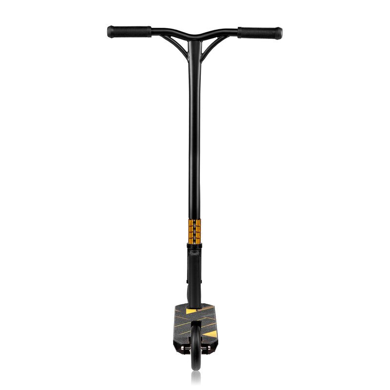 Trotineta, Lionelo, Whizz, Pentru Acrobatii, Rulmenti ABEC-9, Sistemul de compresie IHC 9, 20 - 100 kg, Conform cu standardul european de securitate EN14619, Galben Negru