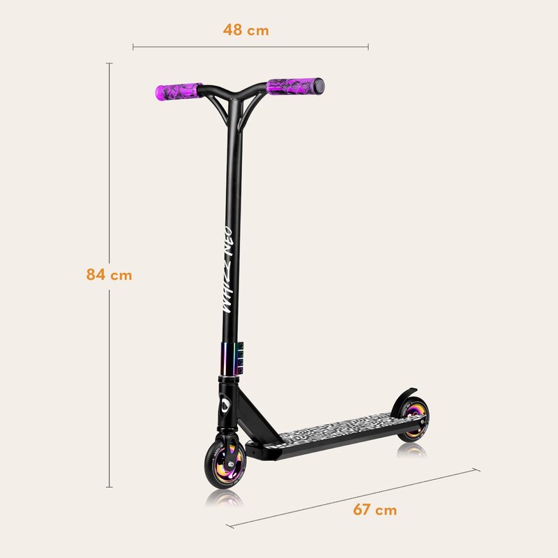 Trotineta, Lionelo, Whizz, Pentru Acrobatii, Rulmenti ABEC-9, 20 - 100 kg, Conform cu standardul european de securitate EN14619, Multicolor
