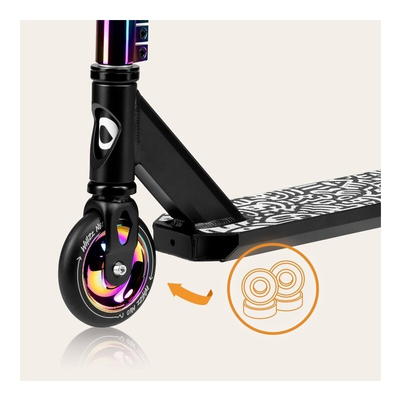 Trotineta, Lionelo, Whizz, Pentru Acrobatii, Rulmenti ABEC-9, 20 - 100 kg, Conform cu standardul european de securitate EN14619, Multicolor