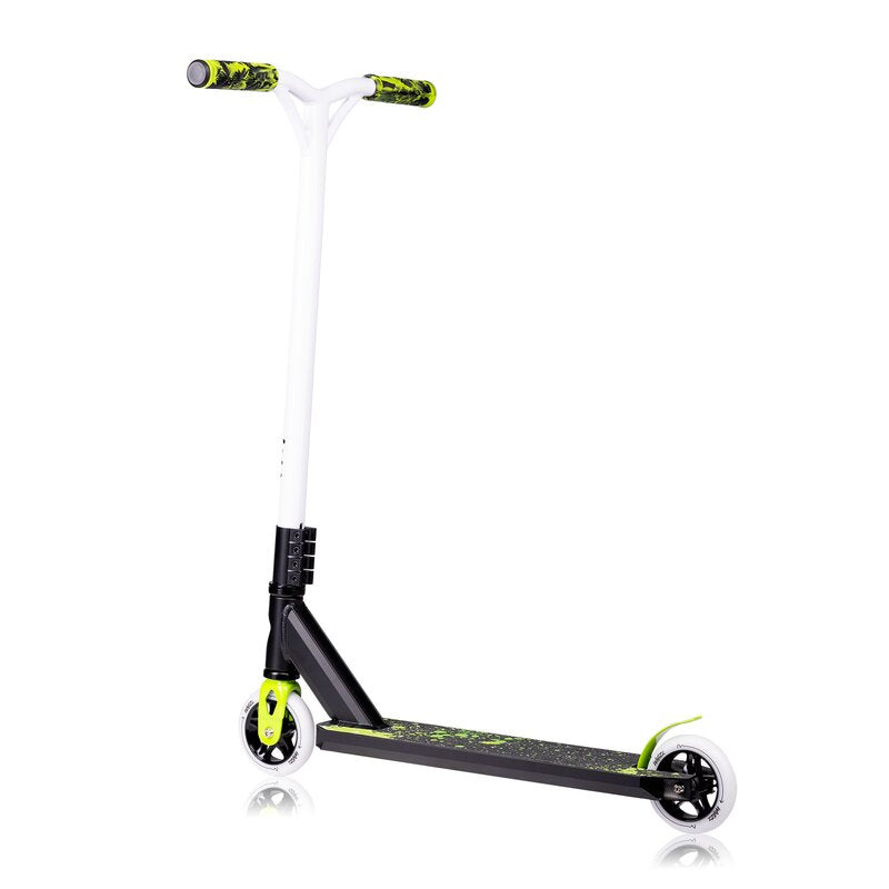 Trotineta, Lionelo, Whizz, Pentru Acrobatii, Rulmenti ABEC-9, 20 - 100 kg, Cadru din aluminiu, Usoara, 3.5 kg, Verde/Negru
