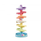 Turn cu bile Quercetti Spirala Evo – turn asamblat cu spirale în culori pastel