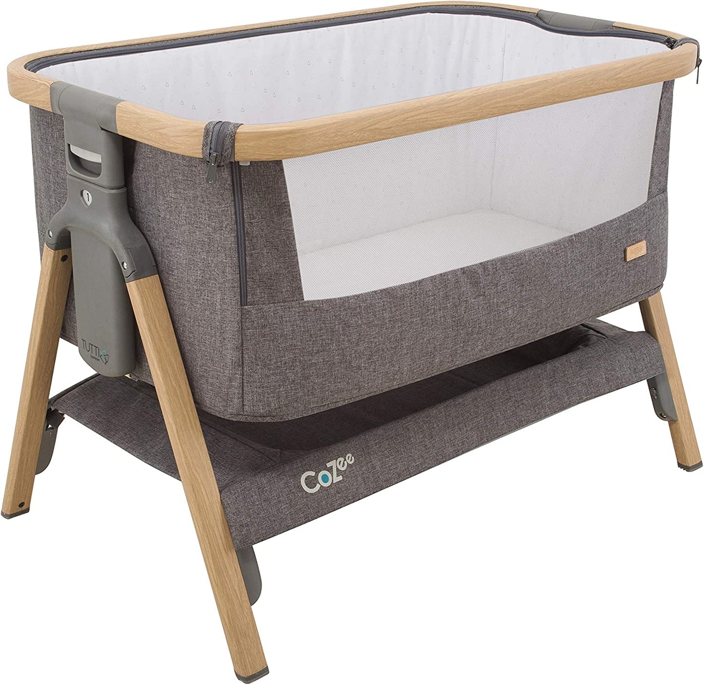 Tutti Bambini – Patut 2 in 1 co-sleeper CoZee Oak & Charcoal