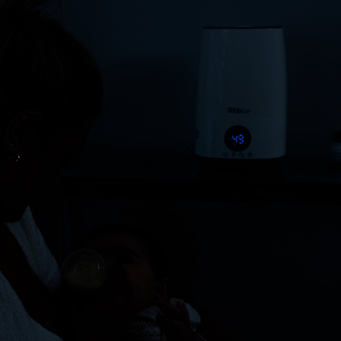 Umidificator, Bbluv, Umido, Cu ultrasunete si purificator de aer 4 In 1, Ultra silentios, Include difuzor de uleiuri esentiale, Cu panou de control digital, Cu telecomanda, Alb