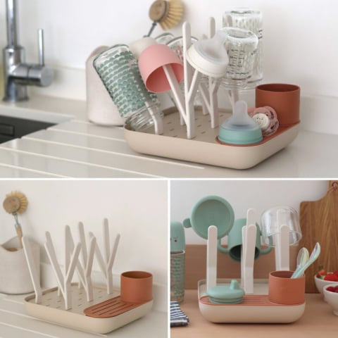 Uscator biberoane Beaba Forest Terracotta Clay