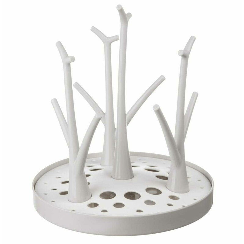 Uscator, Bocioland, Pentru biberoane, Cu design flexibil, Fara BPA, Pentru 8 recipiente, 22x26 cm, White