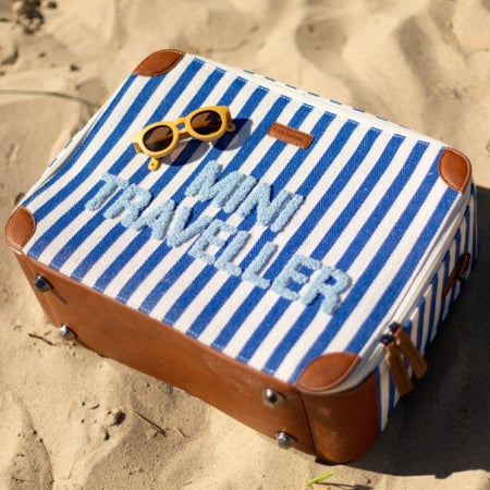 Valiza pentru copii Childhome Mini Traveller Albastru Alb