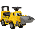 Vehicul ride-on, Free2Move, Buldozer, Cu lumini si sunete, Cu spatiu de depozitare, 19-36 luni, Galben