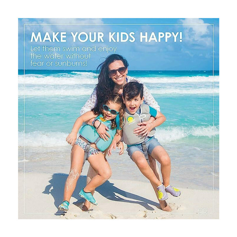 Vesta pentru inot, BBluv, Naj, Cu protectie solara SPF 50+, Neopren, Small, 1-3 ani, Aqua