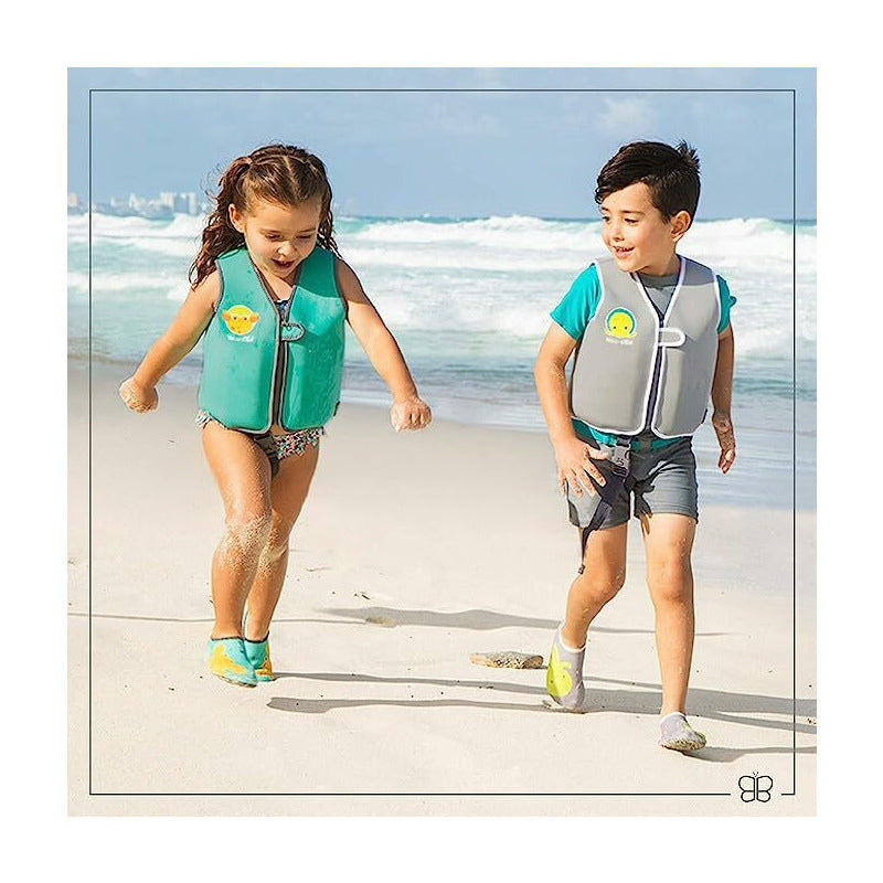 Vesta pentru inot, BBluv, Naj, Cu protectie solara SPF 50+, Neopren, Small, 1-3 ani, Aqua