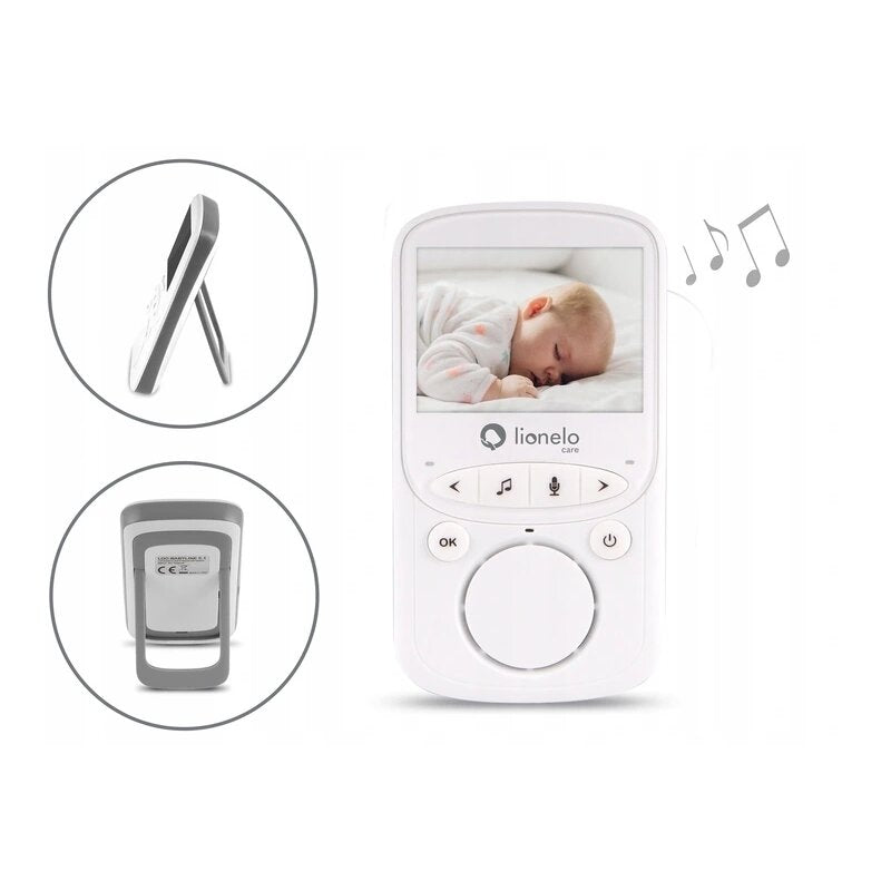 Video monitor Lionelo Babyline 5.1 cu 2 camere, Alb