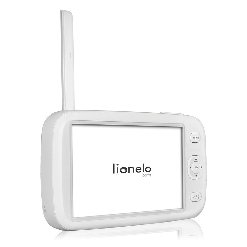 Video monitor, Lionelo, Babyline 9.1, Conexiune prin aplicatia Lionelo Smart, Pana la 8h de functionare, Comunicare bidirectionala, Cu senzor de miscare si sunete, Alb