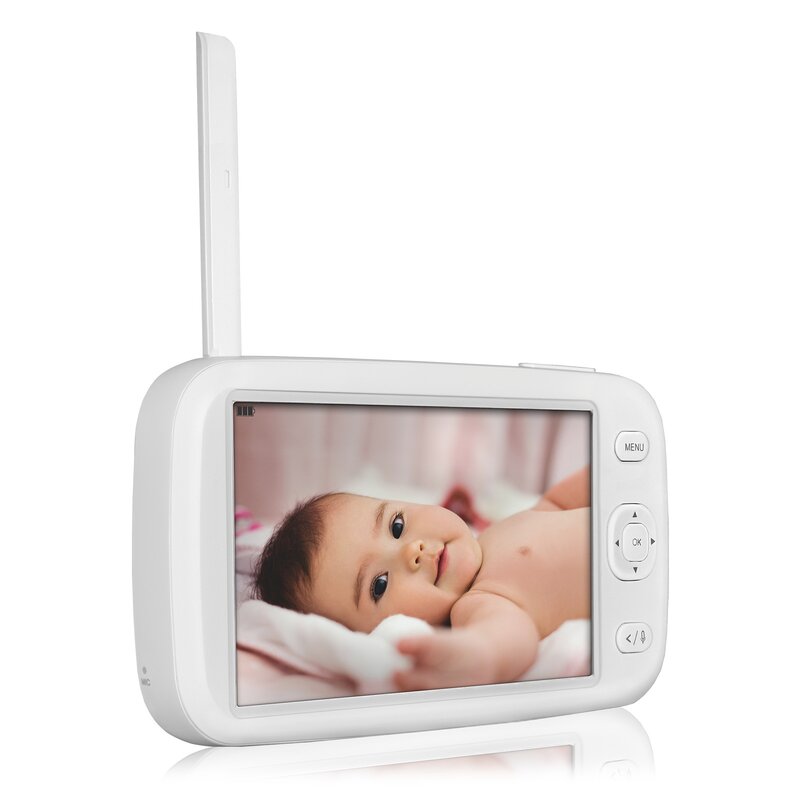 Video monitor, Lionelo, Babyline 9.1, Conexiune prin aplicatia Lionelo Smart, Pana la 8h de functionare, Comunicare bidirectionala, Cu senzor de miscare si sunete, Alb