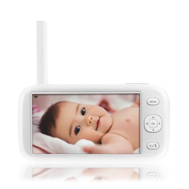 Video monitor, Lionelo, Babyline 9.1, Conexiune prin aplicatia Lionelo Smart, Pana la 8h de functionare, Comunicare bidirectionala, Cu senzor de miscare si sunete, Alb