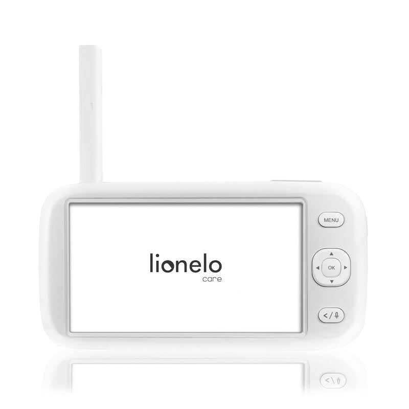 Video monitor, Lionelo, Babyline 9.1, Conexiune prin aplicatia Lionelo Smart, Pana la 8h de functionare, Comunicare bidirectionala, Cu senzor de miscare si sunete, Alb