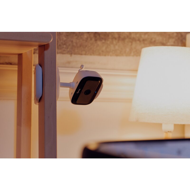 Video monitor, Lionelo, Babyline Go, Cu aplicatia dedicata Lionelo Smart, Mod de noapte 8m, Cu functie de iluminare, Pana la 5h functionare wireless, Comunicare bidirectionala, Rotatie 180 grade, Alb
