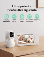 Baby monitor video Momcozy BM03 5,5 inch fara WiFi