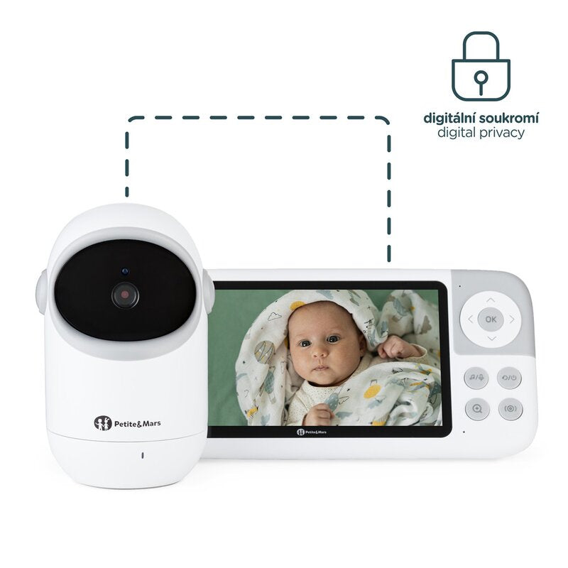 Video monitor Petite&Mars Eve 5.0 cu ecran HD 5 inch, raza 300 m