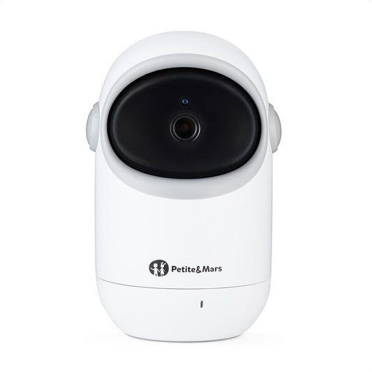 Video monitor, Petite&Mars, Eve 5.0, Ecran HD, Autonomie baterie pana la 16 ore, Raza de actiune 300m, Suport pentru pana la 4 camere, Comunicare bidirectionala, 8 melodii, Activare VOX la voce, Alb