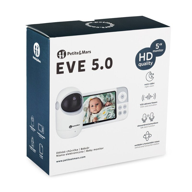 Video monitor Petite&Mars Eve 5.0 cu ecran HD 5 inch, raza 300 m