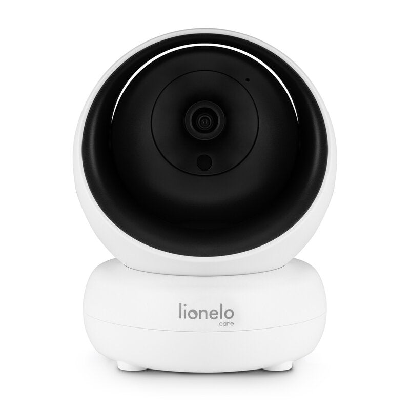 Videofon, Lionelo, Babyline 8.3, Cu termometru, Cu melodii, Comunicare in 2 sensuri, Rotire 360 grade, Alb