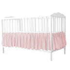 Volan decorativ pentru pătuț MimiNu Royal Powder Pink, 120x60 cm
