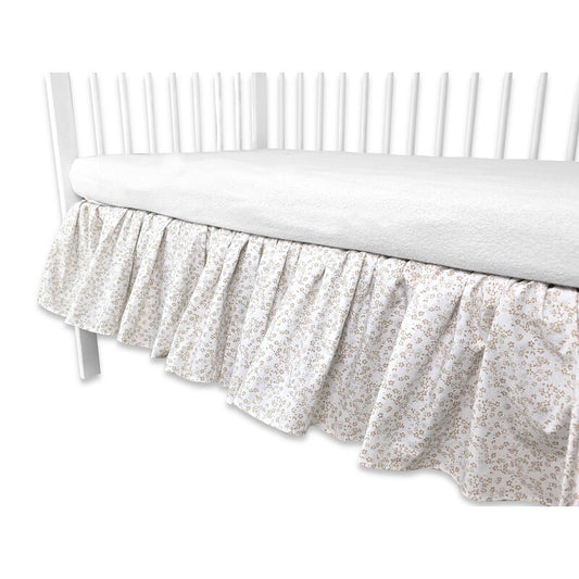 Volanas pentru Saltea de Pătuț MimiNu 120x60 cm Meadow | Bumbac Oeko-Tex | Cu Dantelă